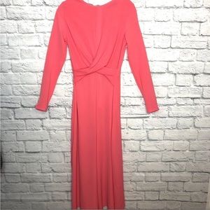 Boohoo Coral Knot Front Jumpsuit
